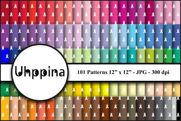 101 Seamless Patterns RIBBON W AWARENESS