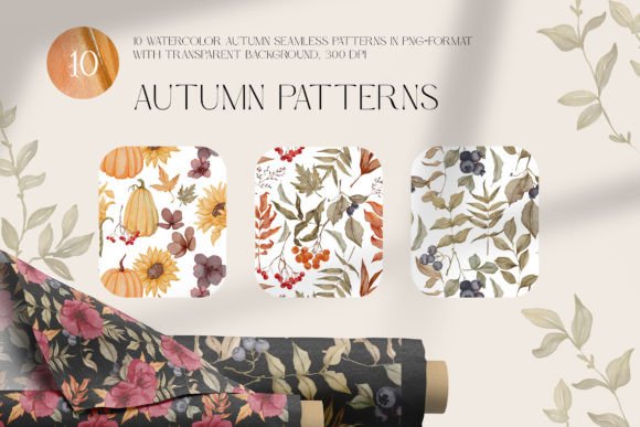 Autumn Watercolor Patterns