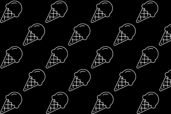 Black and White Ice Cream Patterns: A Versatile Design Resource for Multidisciplinary Creativity