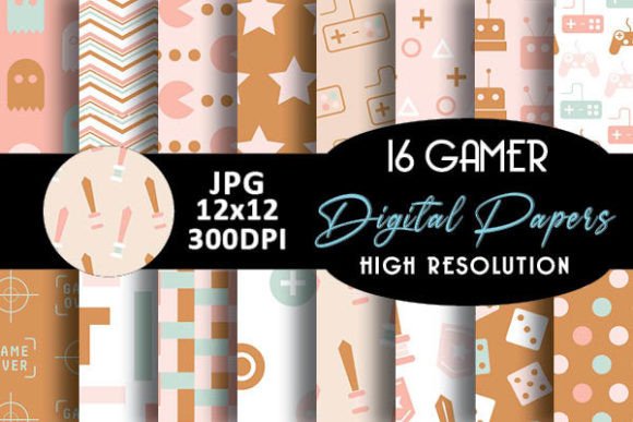 Boho Gamer Geek Digital Papers Patterns: A Practical Resource for Creative Professionals