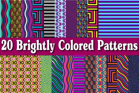 Brightly Colored Patterns 1: Vibrant 12×12 Design Papers