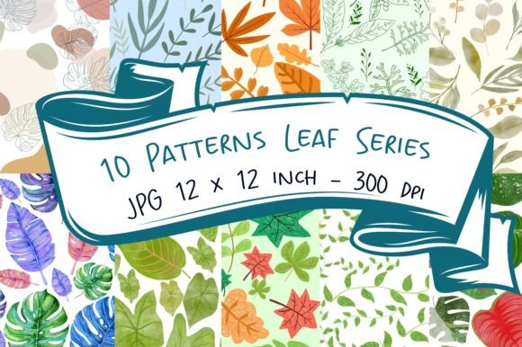 Bundle Patterns Leaf Series: 10 Versatile Digital Paper Patterns for Real-World Creativity