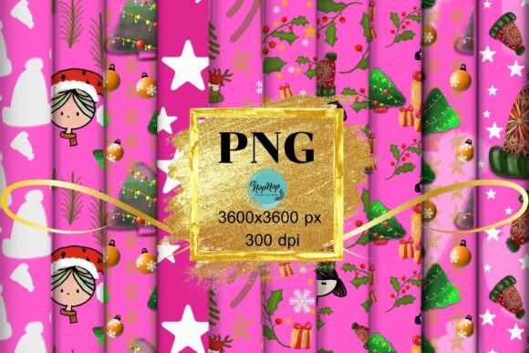 Christmas Seamless Patterns V.8: Elevating Holiday Design with Purpose-Built Gradient Precision