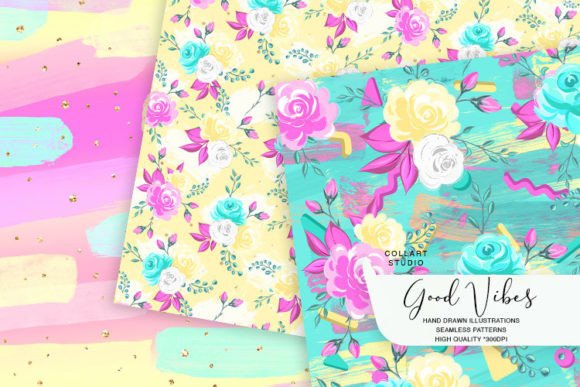 Floral Digital Paper, Floral Patterns for Real Creative Work