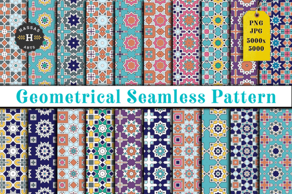 Geometrical Seamless Patterns Bundle 04