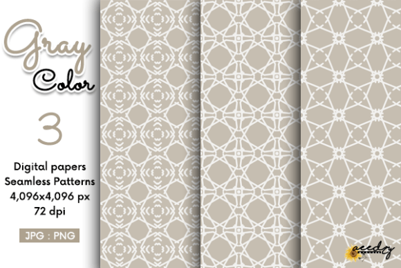 Gray Seamless Patterns Set