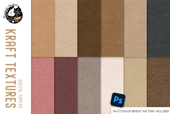 Kraft Digital Papers and Photoshop Patterns