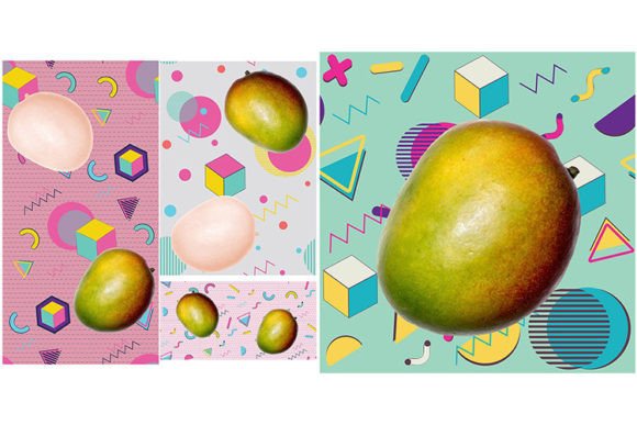 Mango Vintage Geometric Patterns: Timeless Retro Design with Purposeful Color and Structure