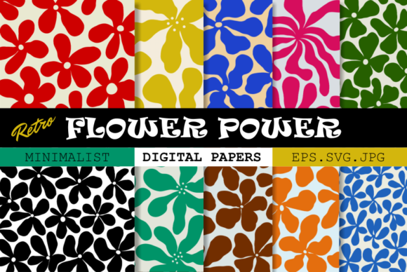 Minimalist Retro Flower Power Patterns