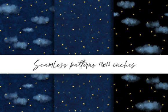 Night Sky. Seamless Patterns: A Practical Guide for Creative Professionals and Hobbyists