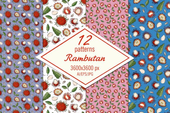 Rambutan Digital Paper Seamless Patterns: A Practical Resource for Designers and Planners