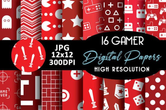Red Gamer Geek Digital Papers Patterns: Creative Fuel for the Modern Creator Economy
