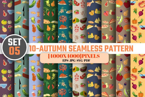 Seamless Autumn Digital Paper Patterns-5