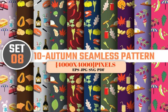 Seamless Autumn Digital Paper Patterns-8