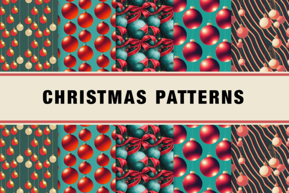 Seamless Christmas Ornament Patterns