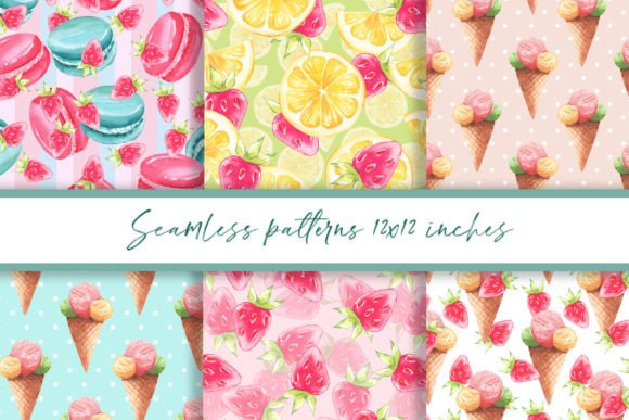Sweet Set. 6 Watercolor Patterns